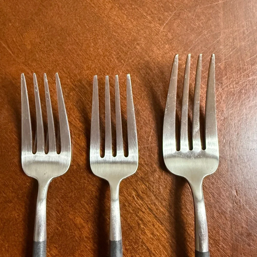 Cutipol Goa Flatware Black Handle‎ Stainless 6 Pieces  Portugal